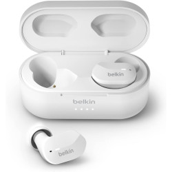 Belkin Soundform True Wireless Earbuds (Bluetooth Headphones With Noise Isolation, Touch Controls, 24 Hours Playtime, Sweatproof) Headphones, Bluetooth (White) Belkin Soundform True Wireless Earbuds (Bluetooth Headphones With Noise Isolation, Touch Controls, 24 Hours Playtime, Sweatproof) Headphones, Bluetooth (White)