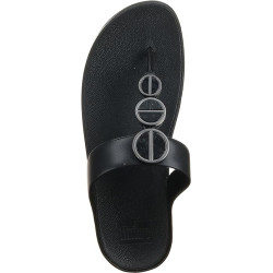 FitFlop™ Women's HALO Metallic-Trim Toe-Post Sandal
