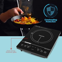 Geepas 4 Digit LED Display Digital Infrared Cooker, GIC33013 | 8 Temperature Settings | 3hrs Programmable Timer | 2000W Ceramic Heating Element