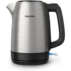 Philips Daily Collection Stainless Steel Kettle 2200 Watts, Silver/Black,1.7 Liters Capacity,HD9350/92