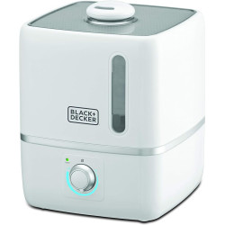 Black & Decker 3L Air Humidifier Area Coverage 430sqft Ultrasonic System With Mist Level Control, Auto Shutoff and Water Indicator That Removes Impurities From The HM3000-B5