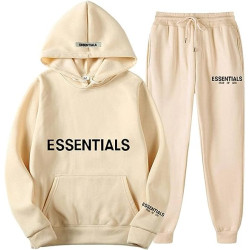 Fear of GOD Double Line Essentials New Men's and Women's Long-Sleeved Sweater and Pants Suit Hooded Pullover Fear of GOD Double Line Essentials New Men's and Women's Long-Sleeved Sweater and Pants Suit Hooded Pullover