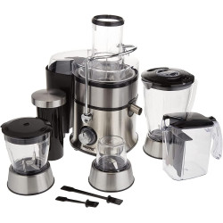Geepas GSB5451 4-in-1 Juicer & Blender - Compact Electric Blender, Juicer, Chopper & Grinder | 2-Speed Pulse Function for Ice Crusher