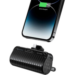 Green Lion Mini Pocket Power Bank 5000mAh PD 20W Fast Charge For iPhone iPad Airpods - Black